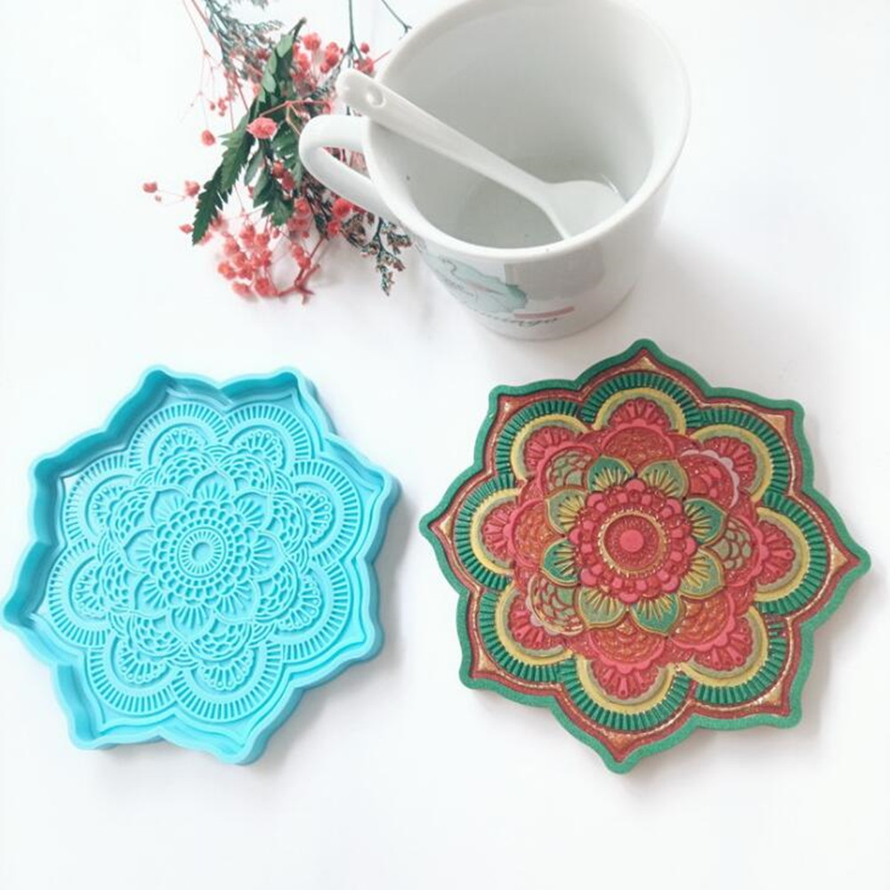 Mandala Coaster Silicone Mold  - Woodworking Resin ulasan dan harga
