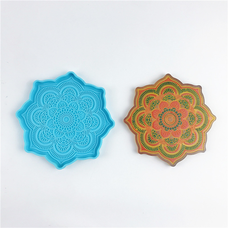Mandala Coaster Silicone Mold  - Woodworking Resin ulasan dan harga