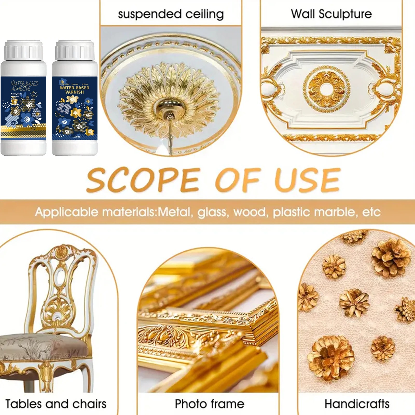 100ml/200ml Golden Leaf Gildin - Woodworking Resin ulasan dan harga