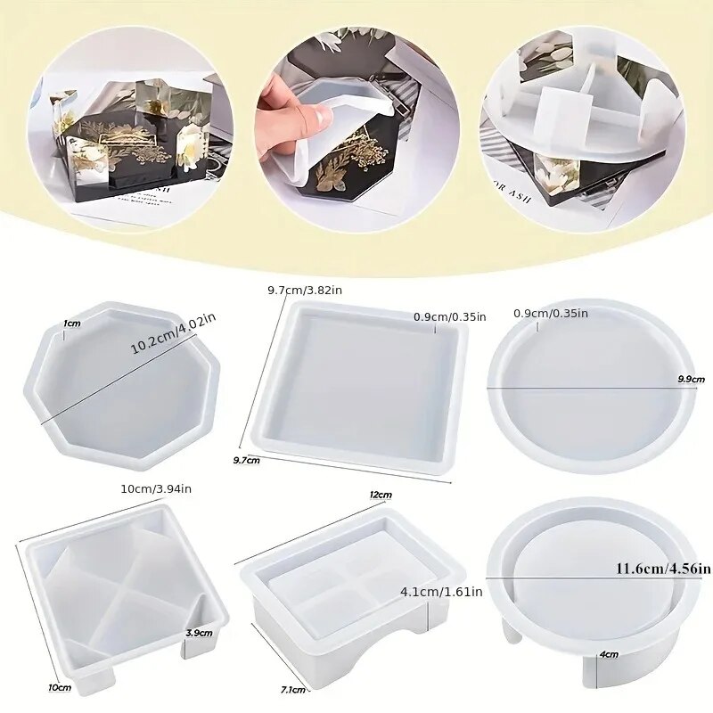 Coaster Resin Molds Set Includ - Woodworking Resin ulasan dan harga